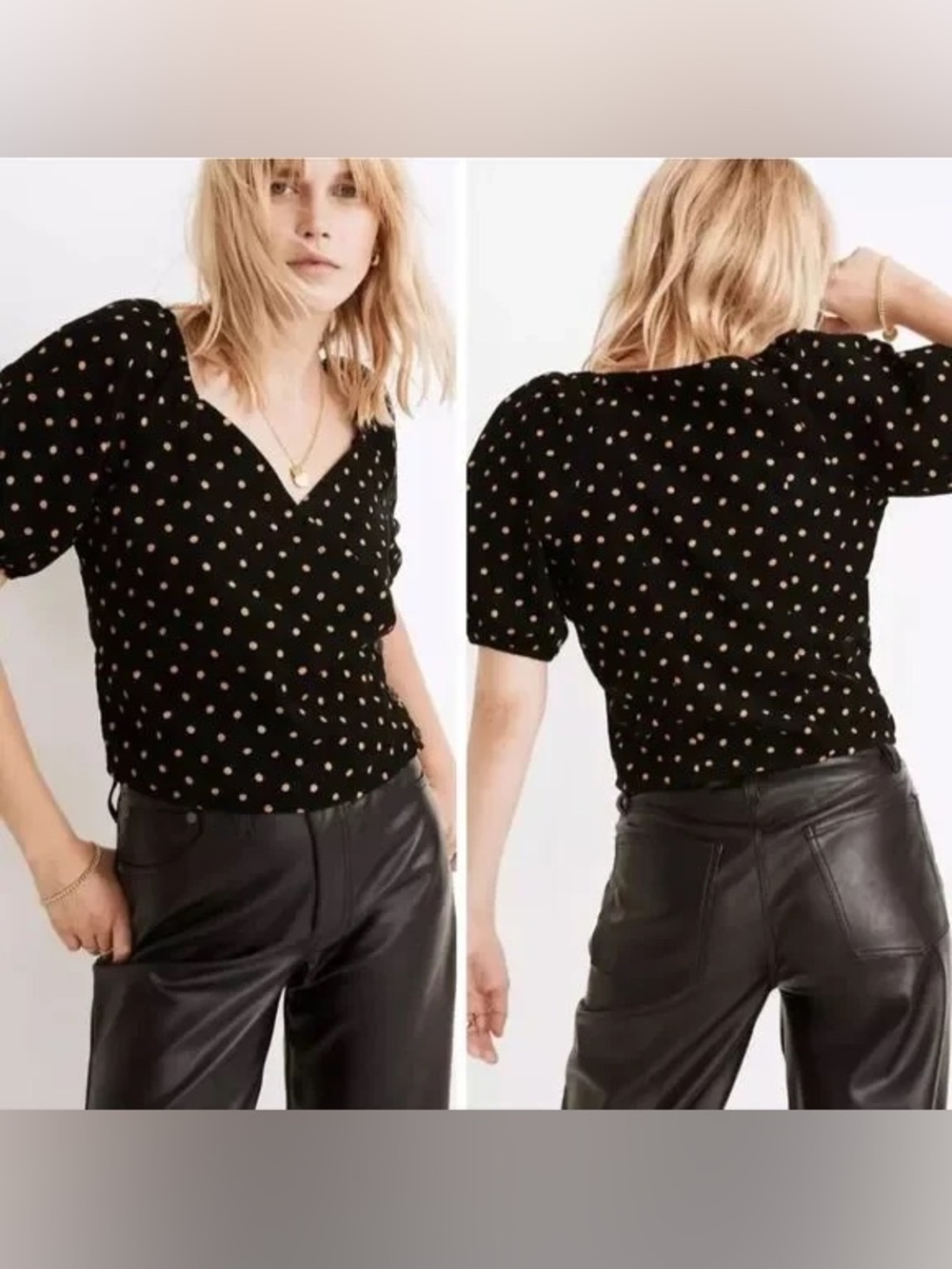 Madewell polka dot top